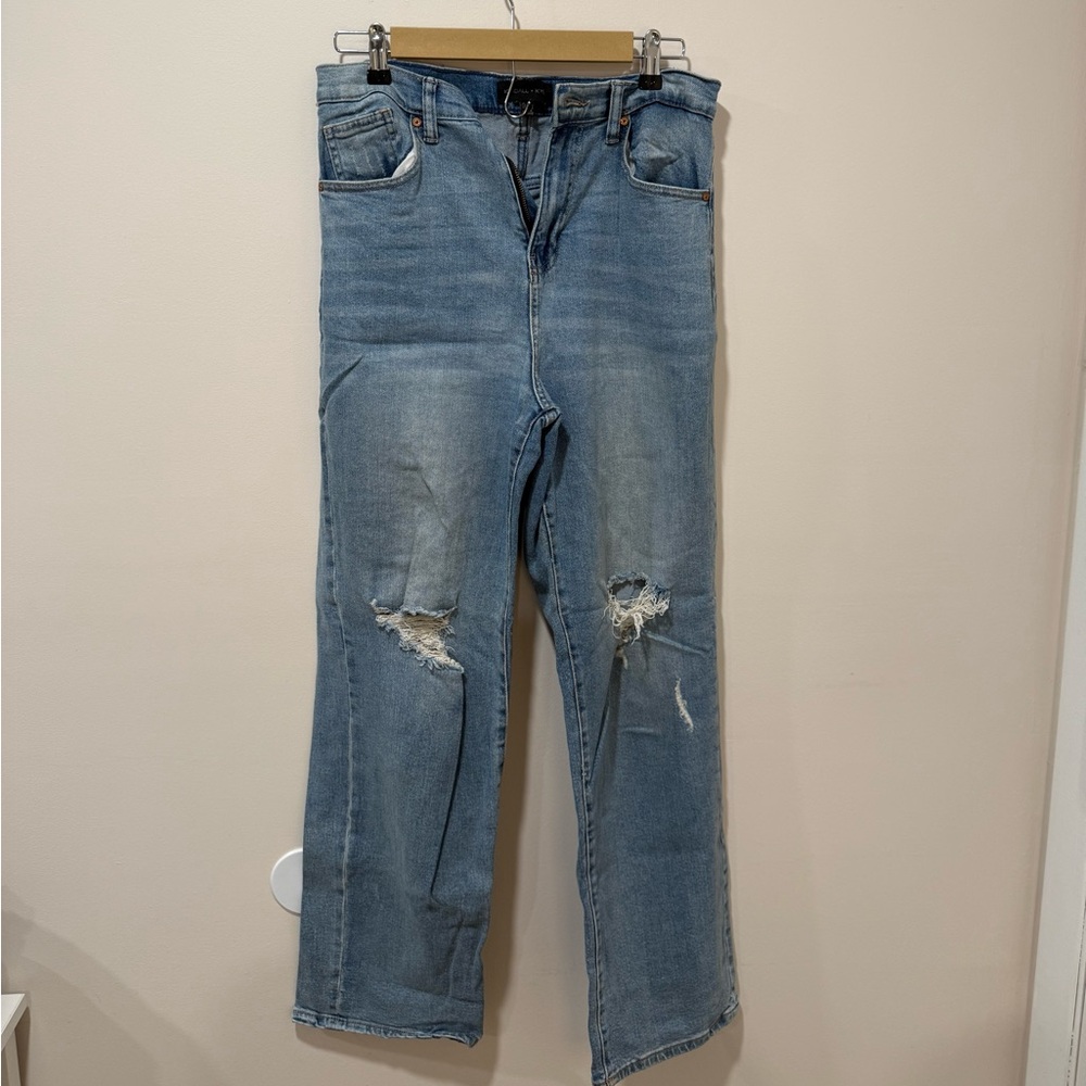 Kendall & Kylie Women's Straight Leg Blue Jeans